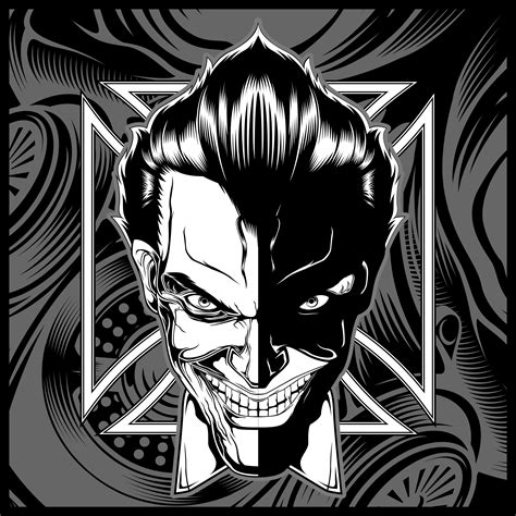 skull demon head black white hand drawing vector  vector art