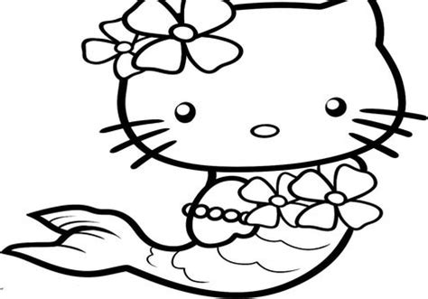 kitty princess coloring pages   draw mermaid