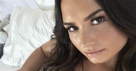 Demi Lovato S Chest Takes Centre Stage In Plunging Lace Lingerie