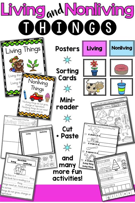 living and non living things living and nonliving science activities