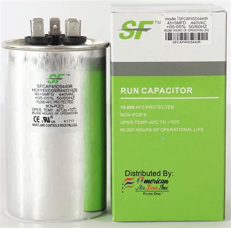 trane sf dual run capacitor   mfd uf microfarad  volts  pack dual run