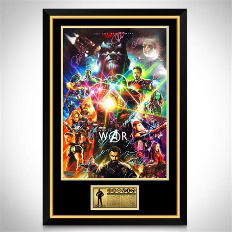 Infinity War Cast Signed Poster Custom Frame