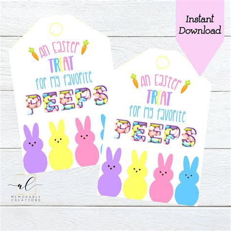 Peeps Easter Tags Printable Easter Tags Treats For My Peeps Happy