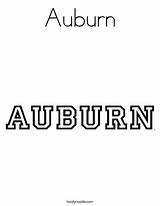 Auburn Coloring University Logo Pages Football Print Favorites Login Add Twistynoodle Tigers Sketchite sketch template
