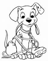 Pages Coloring Dog Colouring Disney Dalmatians Leash Pepper Sheets Disneyclips Template Puppies sketch template
