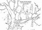 Zacchaeus Jesus Kids Coloringonly sketch template