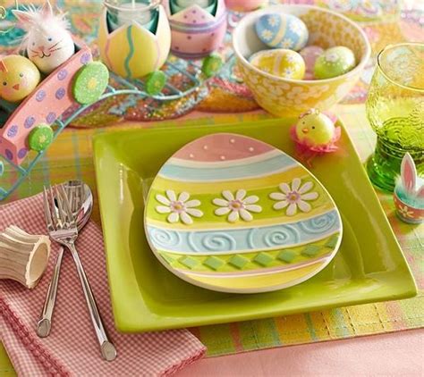 easter table decorations  eggs bunnies cups   founterior