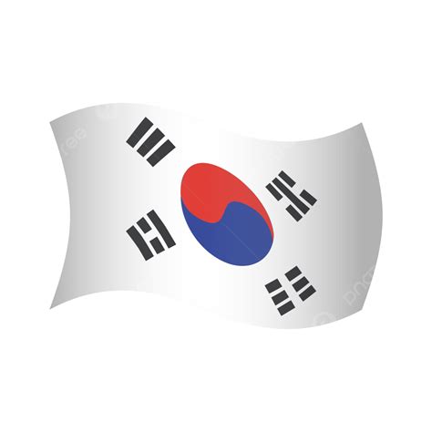south korea flag south korea flag south korea day png  vector  transparent background
