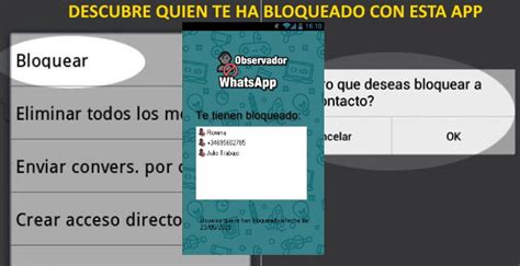 app  saber   ha bloqueado en whatsapp sin hablarle