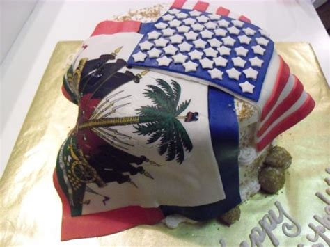 American And Haitian Flag Cake Celebrate Your Heritage On