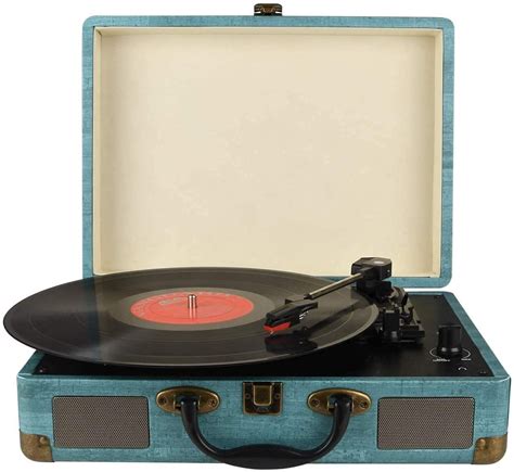kedok record player vintage  speed bluetooth vinyl turntable  stereo speaker belt driven