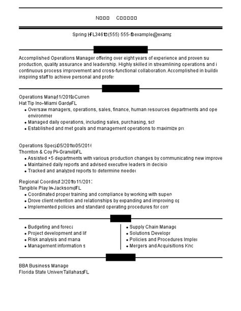 expert manager resume examples samples   livecareer