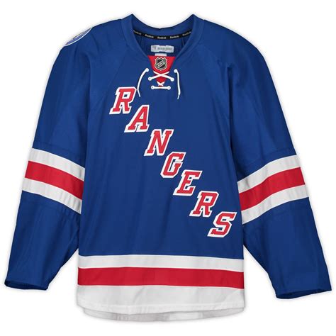york rangers player issued blue jersey size