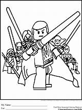 Wars Lego Coloring Star Pages Print sketch template