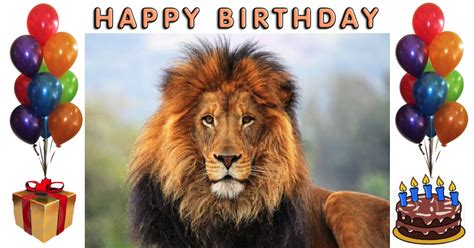 card  lion painting birthday celebration