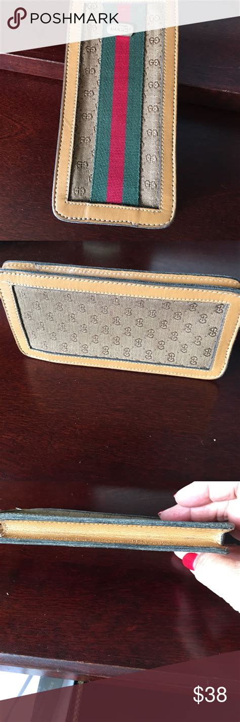 Gucci Vintage Leather And Fabric Eyeglass Case Fabric Eyeglass Cases