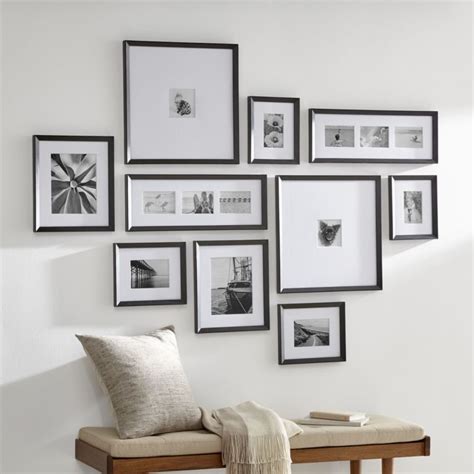icon wood black frame gallery set of 10 reviews crate and barrel