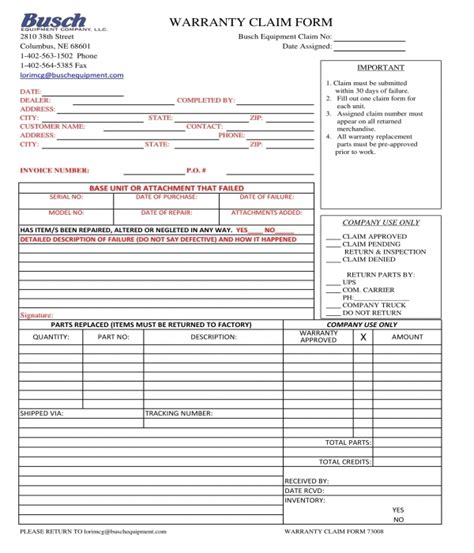 warranty forms  ms word  excel