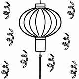 Chinese Coloring Pages Lantern Drawing Lanterns Year Simple Easy Drawings Happy Getdrawings Dragon Getcolorings Color sketch template