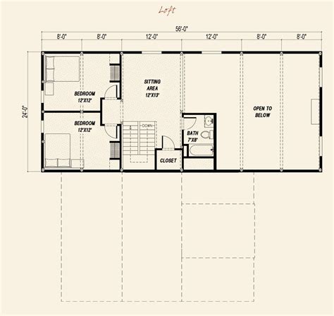 Dream Acreage Pre Designed Barn Home Loft Floor Plan