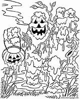 Coloring Halloween Spooky Pages Monster Printable Color Getcolorings Print Scary Really sketch template
