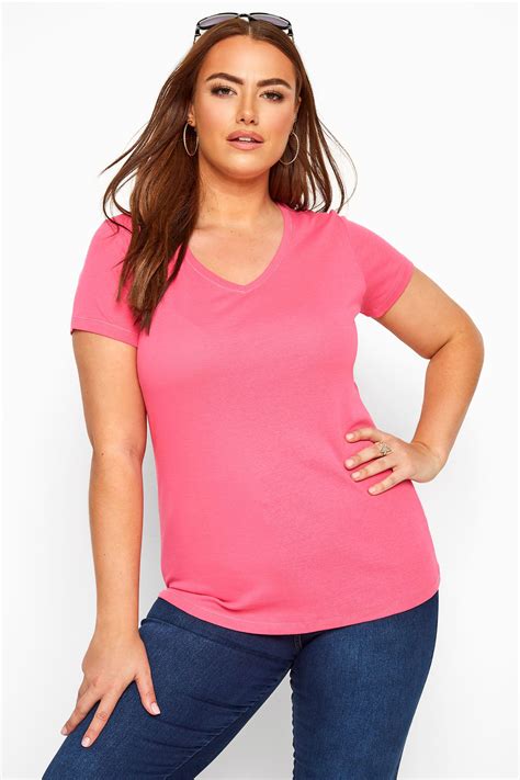 size magenta pink  neck  shirt sizes     clothing