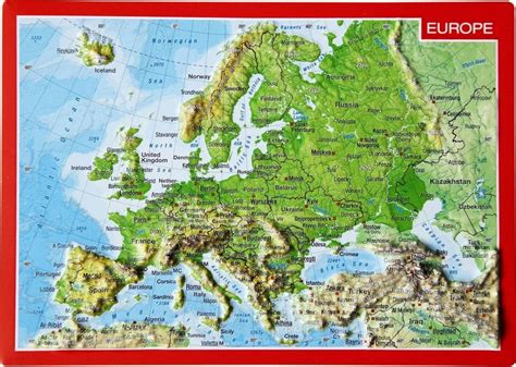 relief postcard  europe georelief dresden   map