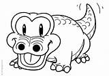 Coloring Pages Baby Cute Crocodile sketch template