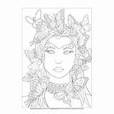 Coloring Butterfly Lady Pages Butterflies Easypeasyandfun Colouring Girl Easy Christmas sketch template