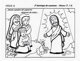 Cuaresma Transfiguracion Jesús Señor Fichas Projimo Ayudando Cada Catecismo sketch template