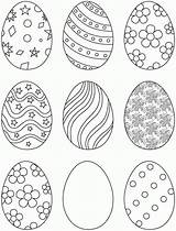 Easter Eggs Coloring Egg Printable Pages Pascua Nine Colouring Kids Printables Para Cute Clipart Colorear Print Template Huevos Dibujos Clip sketch template