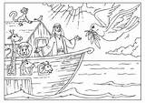 Ark Kleurplaat Noach Noah Bijbel sketch template