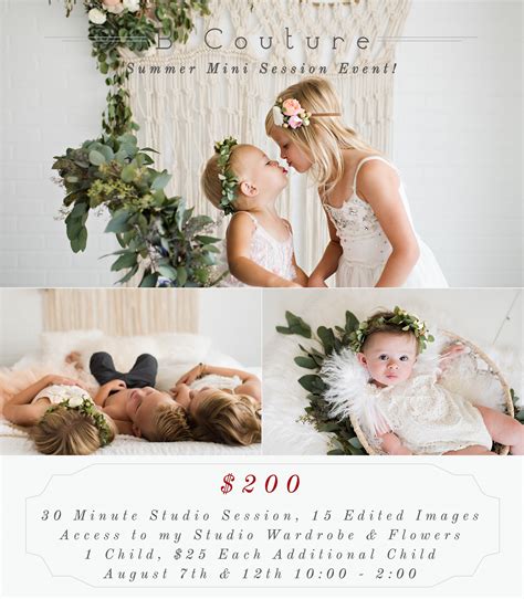 summer  mini session event  couture photography