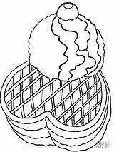 Ice Cream Waffle Coloring Pages Waffles Printable Food Donut Color Para Colorear Drawing Coffee Sea Kids Template Print Getdrawings Supercoloring sketch template