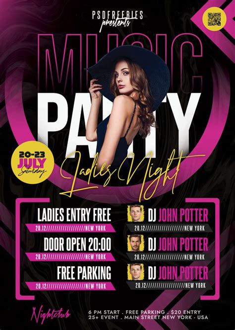 club party psd flyer template creative flyers riset
