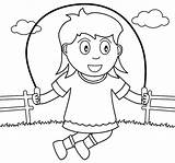 Skipping Coloringpagesfortoddlers sketch template