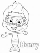 Coloring Nonny Pages Guppies Bubble Mermaid Ws sketch template