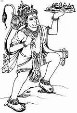 Hanuman Clipart Coloring Drawing Veer Ram Pages Jayanti Darbar Lord Shri Hindu Kids Ji God Wallpaper Related Miss Don Posts sketch template