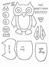 Owl Applique Templates Pattern Patterns Template Quilt Printable Owls Sewing Felt Baby Craft Few Crafts Cute Then Add Allowance Seam sketch template