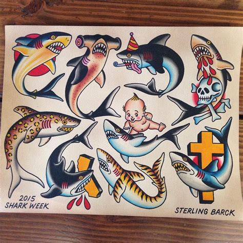 Pin By Brenna Betts On Ink Traditional Shark Tattoo Traditional