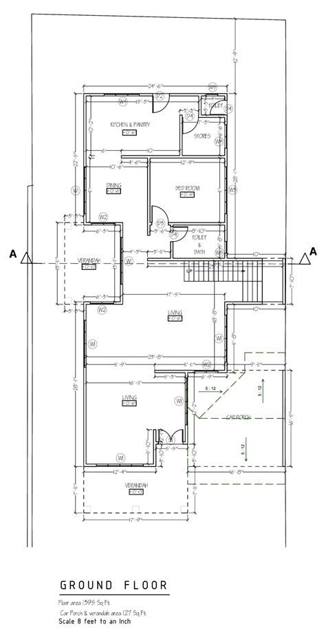 ground floor plan   bedroom tiny house plan dwg net cad blocks  house plans