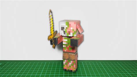 zombified piglin minecraft papercraft
