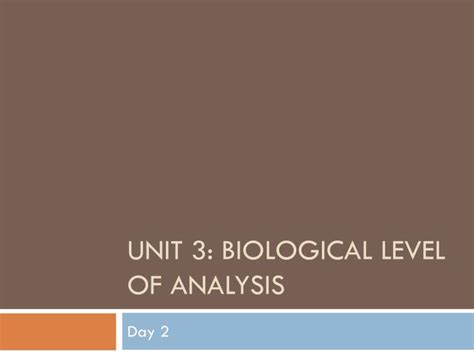 ppt unit 3 biological level of analysis powerpoint presentation