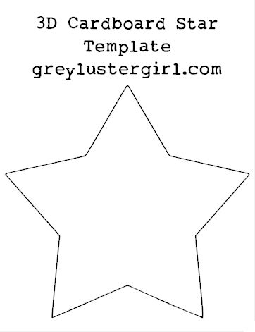 star template cardboard crafts templates