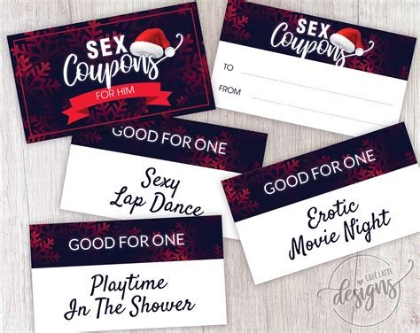 Christmas Sex Coupons For Him Love Sex Coupons For Men Sexy Etsy