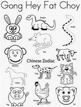 Chinese Coloring Year Animals Pages Bengali Animal Zodiac Printable Getcolorings Designlooter Popular Library Clipart 62kb 800px Drawings sketch template