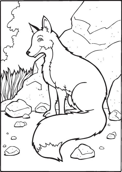 printable fox coloring pages  kids fox coloring page