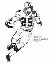 Coloring Pages Bush Reggie Template Orleans Superdome Football Drawings sketch template