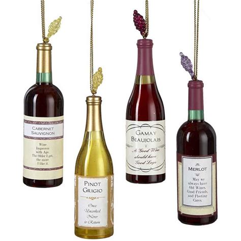 cabernet pinot noir chardonnay merlot wine bottle ornament