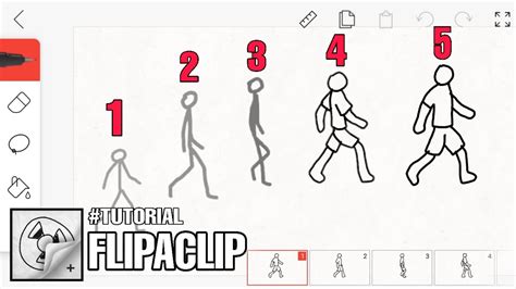 tutorial flipaclip  membuat animasi  berjalan  android